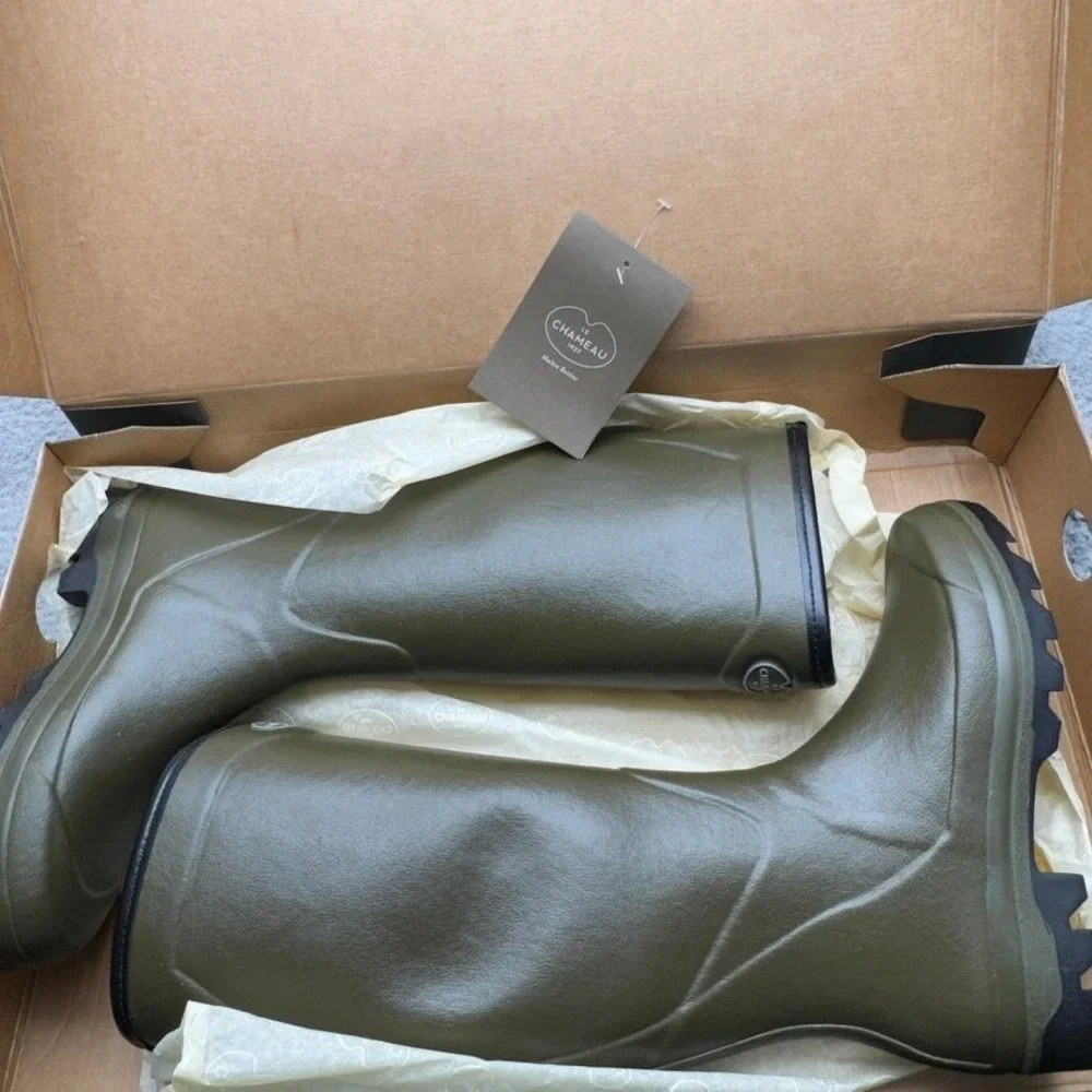 Le Chameau Boots Country Cross Jersey Mens 7.5 Waterproof Rubber Wellington
